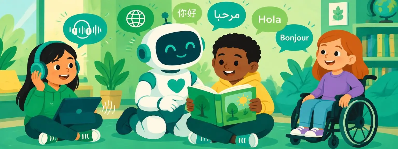 A robot helping diverse kids learn in different ways